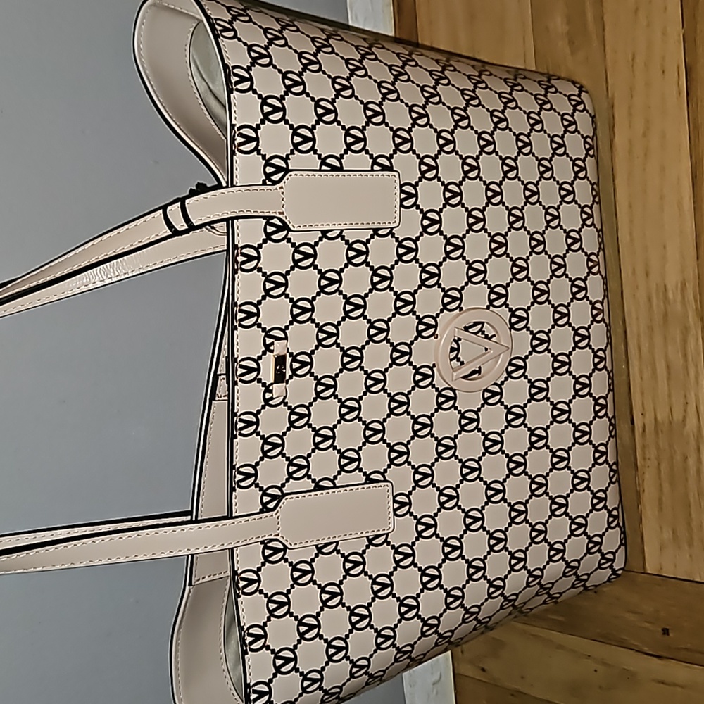 Valentino by Mario Valentino Prince Monogram Leather Tote NWT